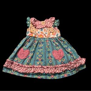 Matilda Jane Pink and White Checkered Baby Dress